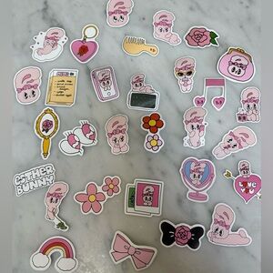 New 29 Esther Bunny Pink Stickers- Cute Pastel Characters